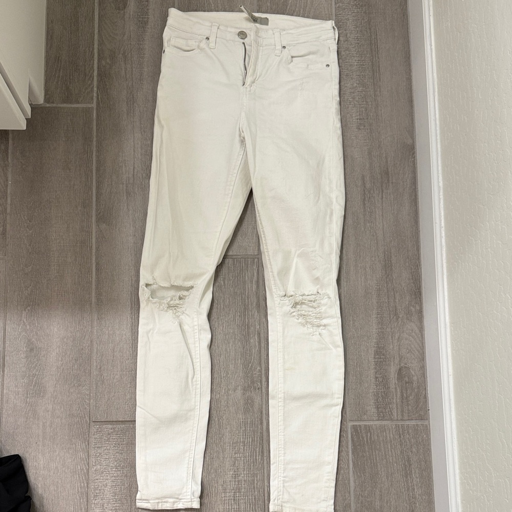Topshop Women's Skinny Jeans - Cream